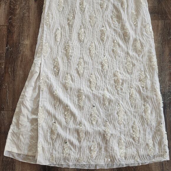 Retrofete Prima Dress in White Sequins Beaded Small NWT Sleeveless Maxi - Picture 6 of 13